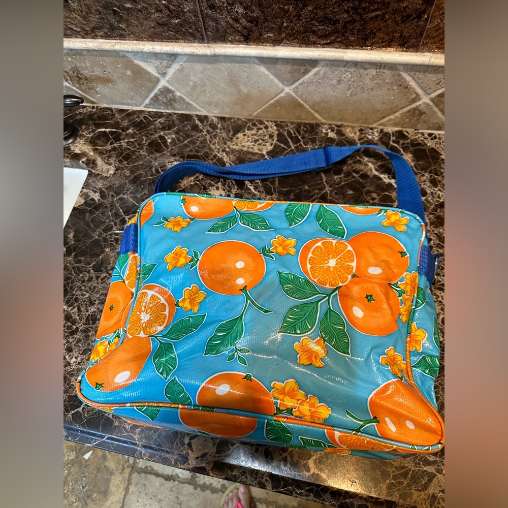 Colorful Citrus Print Oilcloth Tote Bag - Picture 5 of 10